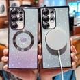 thumbnail image 3 of Funda Magnética De Lujo Galvanizada Degradada Con Purpurina Love Heart Para Samsung S23 S22 S21 Ultra Plus S20 S21 FE TPU A Prueba De Golpes, 3 of 4