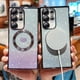 thumbnail image 3 of Funda Magnética De Lujo Galvanizada Degradada Con Purpurina Love Heart Para Samsung S23 S22 S21 Ultra Plus S20 S21 FE TPU A Prueba De Golpes, 3 of 4