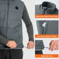 thumbnail image 6 of Men's Heated Vest Water-resistant USB Rechargeable Washable Electric Winter Heating Vests (Battery Pack Not Included), 6 of 7