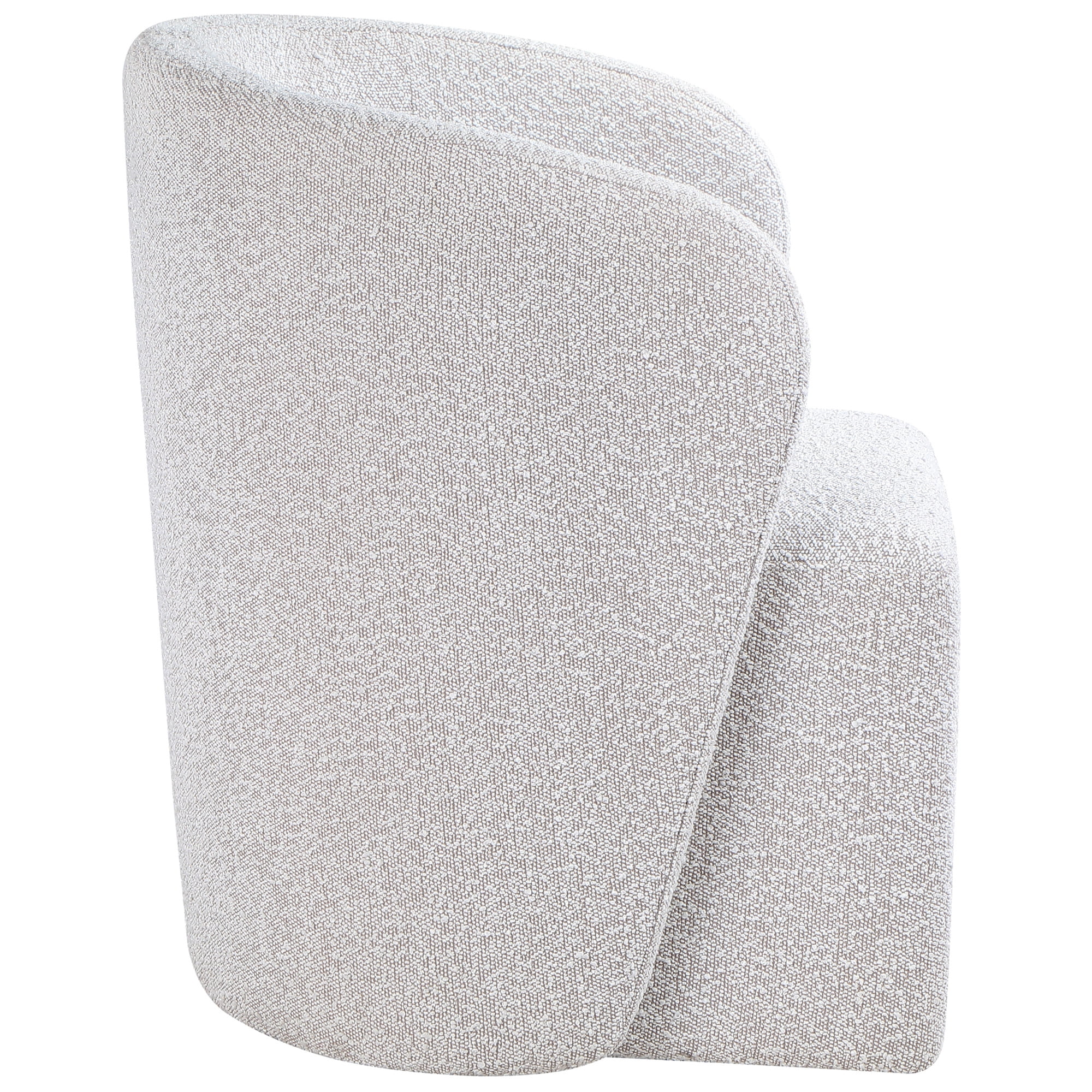 Steve Silver Annie White Cotton Barrel Chair with Casters