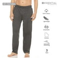 thumbnail image 6 of Essential Elements Mens 100% Cotton Jersey Lounge Casual Sleep Bottoms Pj Pants  3 Pack Black, 6 of 6