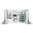thumbnail image 2 of GreenDecor Christmas Backdrop 7x5ft Photography Backdrop Xmas Tree Decoration Winter Snowman Pine Forests New Year Festival Celebration Children Baby Kids Photos Video Studio Props, 2 of 5