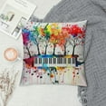 thumbnail image 2 of JEUXUS  Piano Keyboard with Trees Musical Notes Pillow Covers Throw Cushion Covers Square Pillowcase Decorative Throw Cover Pillows for Decor Sofa Bedroom Car, 2 of 5