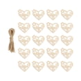 thumbnail image 1 of 20 piezas adornos colgantes para el día de la madre, manualidades de madera DIY, colgantes decorativos de madera, corazón, rodajas de madera para cump, 1 of 9