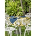 thumbnail image 2 of Outdoor Tablecloth with Umbrella Hole and Zipper, Eucalyptus Yellow Round Table Cloth 60 Inch Waterproof Tablecloth, Vintage Bottle Succulents Flower Stripe Picnic Table Cover for Patio Camping, 2 of 7