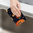 thumbnail image 5 of Ghost Pumpkin Hey Hush Halloween Decorative Hand Towel Soft Polyester Kitchen Bathroom Towel Holiday Party Farmhouse Themed Wipe Cloth, 5 of 6