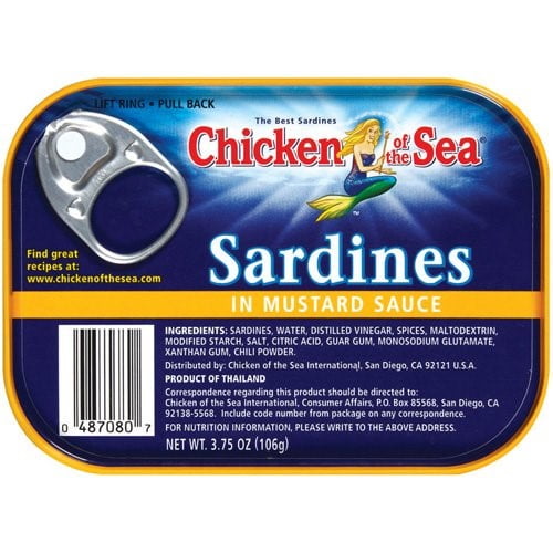 Chicken of the Sea Sardines, in Mustard Sauce, 3.75 Oz