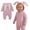 Pink-2, variant on Easter Outfits For Infant Boys Onesies Cute Easter Bunny Costume Long Sleeves First Easter Boys Pajamas Size 0-3 Months