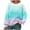 Green, variant on Honeeladyy Women's Fashion Casual Color Long Sleeve Round-Neck Sweater