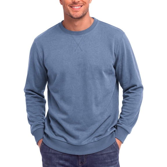 GENTS BLISS Crew Neck Men Sweatshirts Fleece Long Sleeve Shirts for Men Casual Pullover Sweatshirts for Men