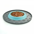 thumbnail image 4 of Silicone Pet Food Mat for Dogs & Cats, Non-Slip Waterproof Feeding Mat with Raised Edges, Easy-Clean Pet Bowl Placemat, 10.6'', 4 of 10