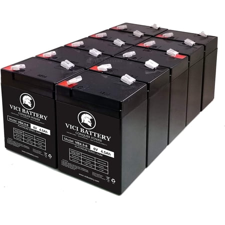 VICI Battery Exit Sign Battery 6V 4.5Ah Backup - 10 Pack