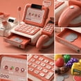 thumbnail image 5 of TOYOUME Pretend Play Cash Register Supermarket Checkout with Shopping Basket, 1 Set, Pink, 5 of 6