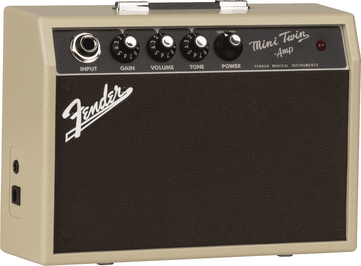 Fender Mini '65 Twin Battery-Powered Electric Guitar Combo Amplifier, 1W, Blonde