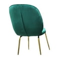 thumbnail image 2 of Best Master Mid-Century Velvet Upholstered Dining Side Chair in Green (Set of 2), 2 of 6