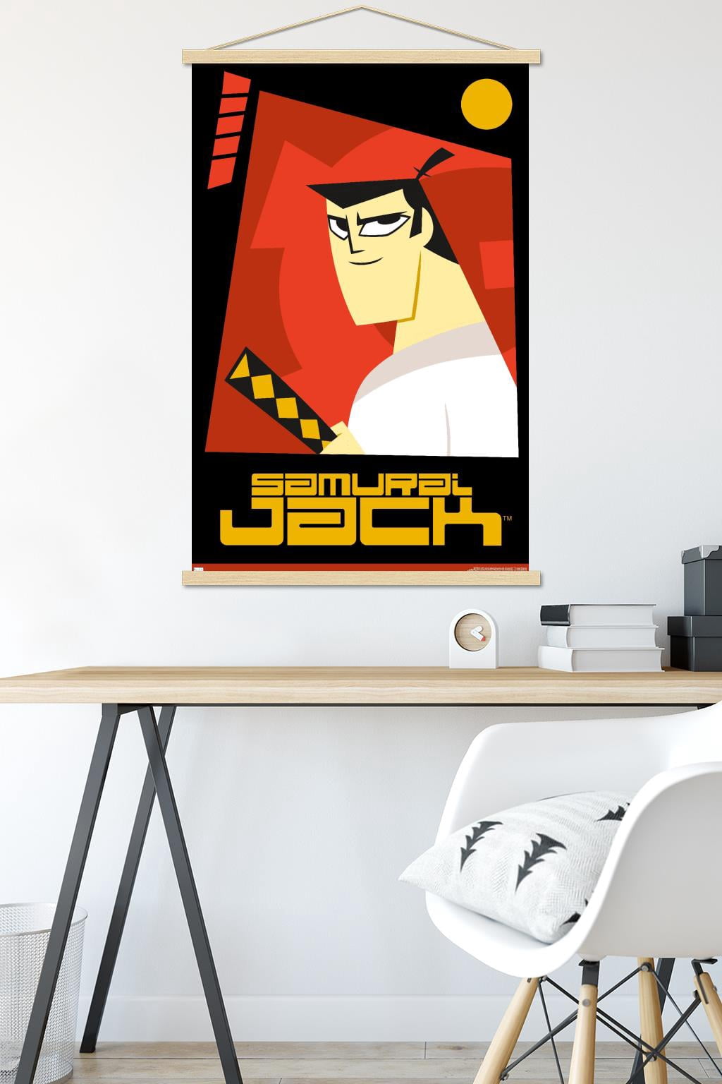 Samurai Jack - Red Wall Poster with Pushpins, 22.375