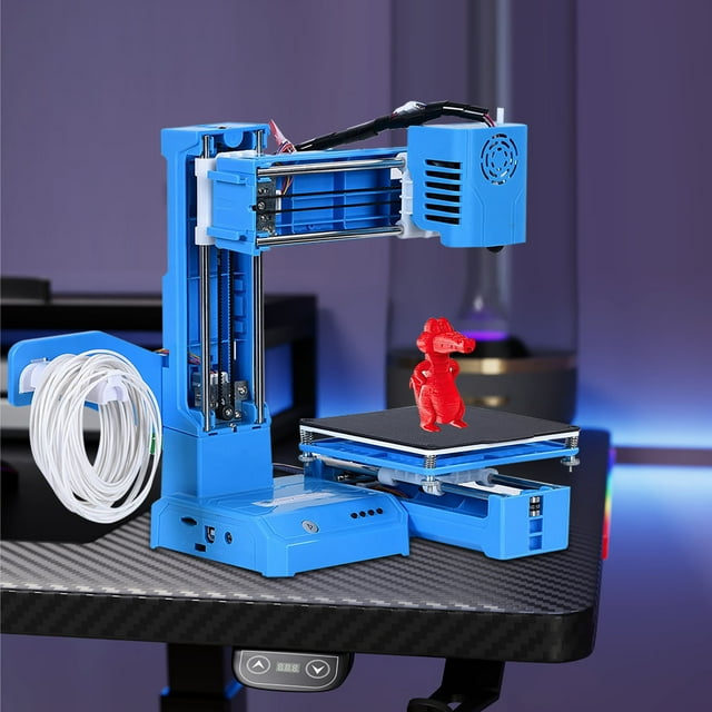 Aodebiao 1 Packs 3D Printer Fully Assembled Auto Leveling Mini 3D Printing Machine with Heated Bed High Precision for Beginners Kids Home School Education Hobby