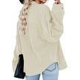 thumbnail image 4 of Fantaslook Women Corduroy Shirts Shacket Jacket Casual Long Sleeve Button Down Blouses Tops, 4 of 8