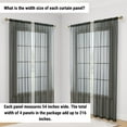 thumbnail image 3 of THD Serenity Sheer Voile Window Treatment Rod Pocket Curtain Panels - Light Filtering Curtains for Living Room - Set of 4, 3 of 7