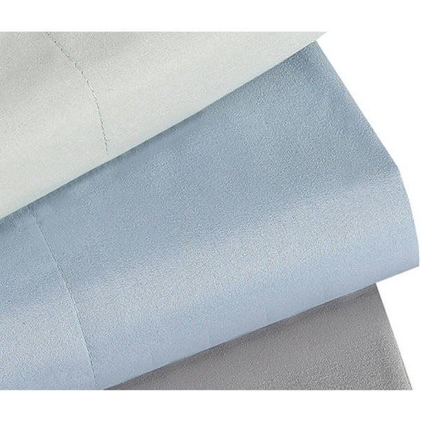 London Fog Solid Light Blue Bedding Sheet Set