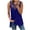 Blue, variant on LYXSSBYX Tank Tops for Women Fashion Women's Summer Casual Hollow Out Solid Sleeveless Blouse