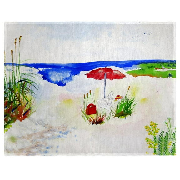 Betsy Drake Interiors Red Beach Umbrella Place Mat Set of 4