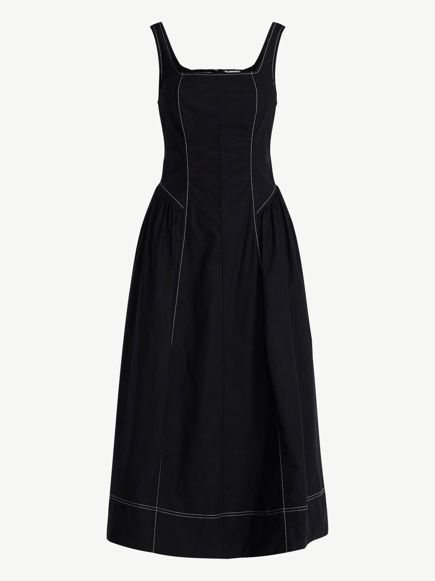 Free Assembly Women's and Women's Plus Sleeveless Cotton Panel Maxi Dress, Sizes XS- 4X