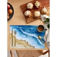 thumbnail image 2 of Summer Beach Blue Waves Placemats Set of 4,Wipeable Washable Table Mats for Dining Tables,Summer Coastal Seaside Place Mats for Kitchen Event Party Tabletop Decor, 2 of 7