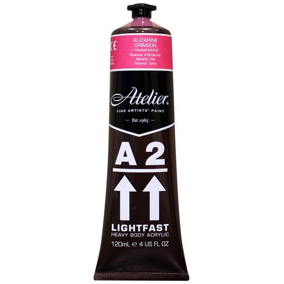 A>2 Chroma Lightfast Heavy Body Acrylic - Alizarine Crimson Hue
