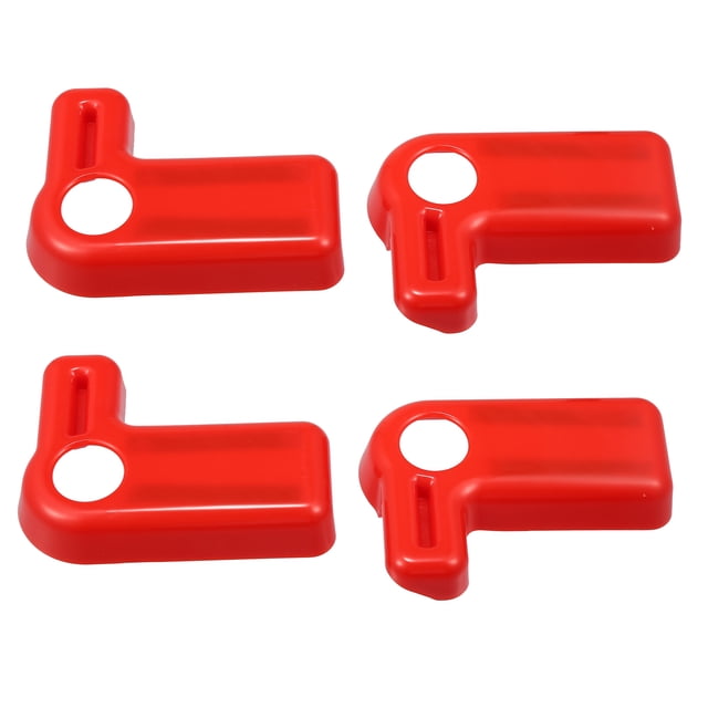 Unique Bargains Cubierta de manija de interruptor de extracción de techo rígido de 4 piezas para Jeep Wrangler JK JKU 2007-2017, color rojo