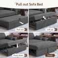 thumbnail image 4 of Marrber 51.6" Convertible Pull-Out Sofa Bed Sleeper Loveseat with Backrest, suitable for small spaces, corduroy dark gray, 4 of 7