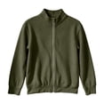 thumbnail image 4 of VIPOIN Kids Boys Girls Solid Color Zipper Stand Collar Coat Sports Large Size Casual Long Sleeve Corduroy Winter Jacket, 4 of 8