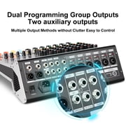 Depusheng AG8 Professiona Audio Mixer 8 Channel Mixing Console with MP3 Player Source USB recording,With grouping and 2 AUX interfaces, 99DSP EFFECT