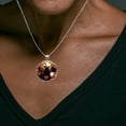 thumbnail image 6 of Elegant Glass Circular Pendant Necklace Statement Jewelry, 6 of 6
