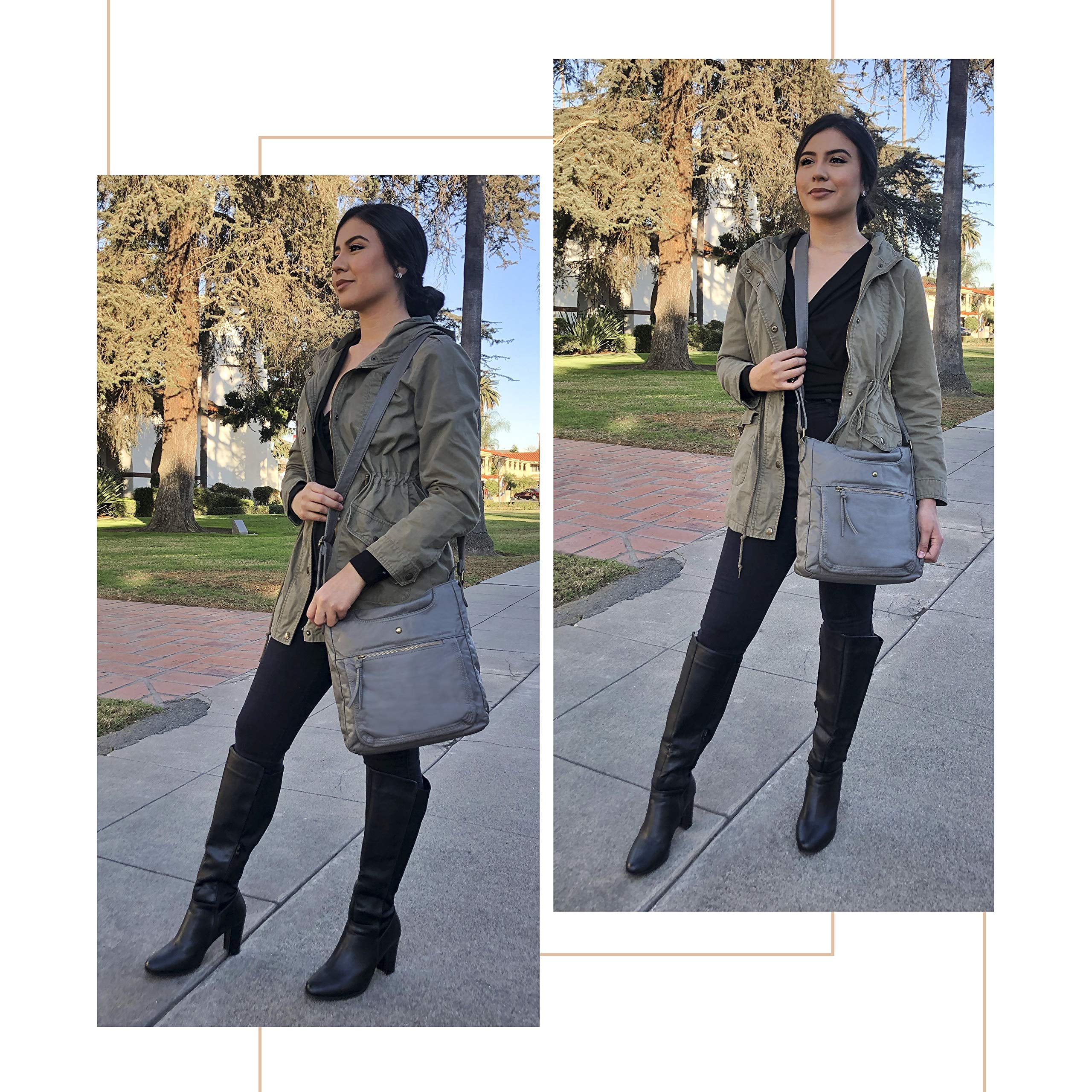 Scarleton Lightweight Shoulder Purse - Multiple Pocket Handbag For Women H1800