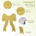thumbnail image 3 of Parches de Lazo Brillantes Uxcell para Planchar, Lazos de Lentejuelas Bordados, Aplique para Gorras, Chaquetas, Ropa de Mujeres, Dorado, 3 of 7