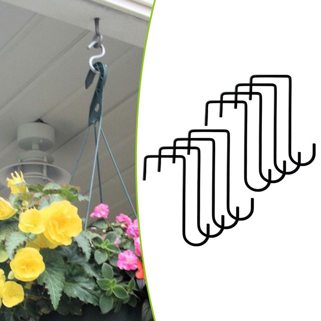 8 ganchos para , colgadores de plantas, colgadores portátiles para postes de piscina, ganchos para patio, para , comederos para pájaros y negro 20cm