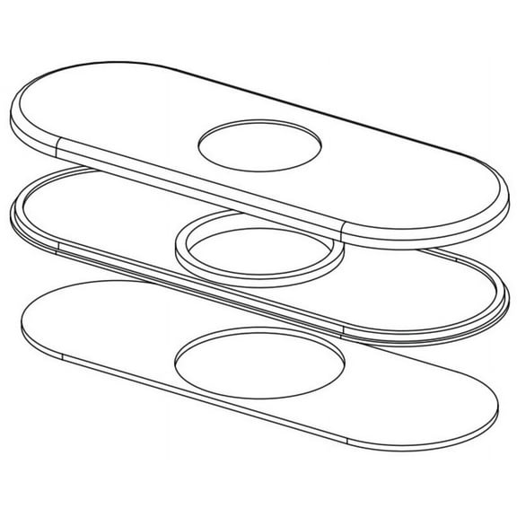 Gerber DA667229BN 6-5/16" Escutcheon Plate - Nickel