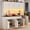 White, variant on ANPOO 60" Wide Farmhouse Large Coffee Bar Cabinet with LED Light & Power Outlet, 72" Tall Kitchen Storage Hutch with 2 Drawers & 8 Doors for Dining Room