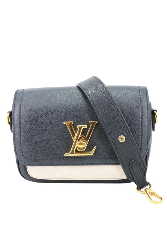 Pre-Owned Louis Vuitton Lockme Tender Calfskin Leather Chain Shoulder Bag Black
