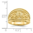 thumbnail image 3 of Solid 14k Yellow Gold Scroll Ring Band Size 5, 3 of 6