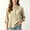 Beige, variant on Asgosdo Women Tops 3/4 Sleeve Mandarin Henley Shirt Collar Solid Clothes Crinkle Textured Outfits Half Button Loose Casual Blouses All Season Womens Shirts