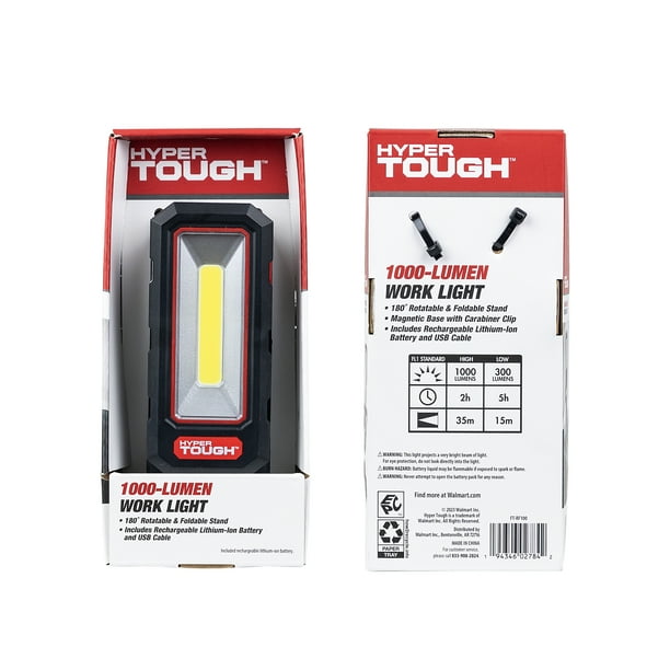 craftsman 1000 lumen led rechargeable handheld flashlight V20 Work Light, Spotlight Flashlight, 2,500 Lumens, Spotlights Handheld, Cordless, Tool Only (CMCL060B) The Hyper Tough 1000 Lumen Corded Work Light offers long lasting CRAFTSMAN 1-Lumen LED Plug-in Portable