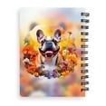 thumbnail image 2 of Welcome Spring Summer French Bulldog Portrait Flower Blue Sky Spiral Bound Journal Dog Lover Gifts 5x7in Spiral Notebook - 12001, 2 of 5