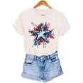 thumbnail image 7 of Vetsdori Short Sleeve T Shirts for Women Red White and Blue USA Years Anniversary Pullover Patriotic Independence Day Summer Graphic,Fourth of July Crew Neck Womens Shirts Fashion, 7 of 7