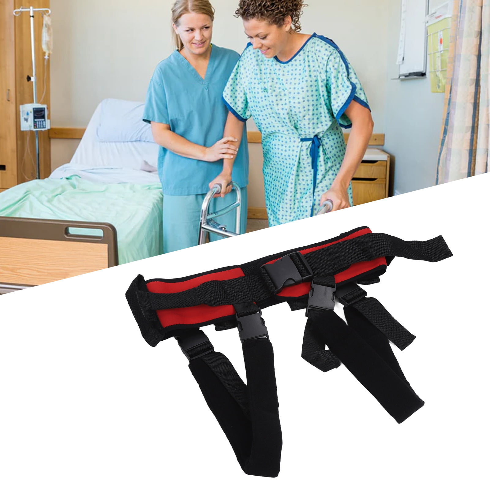 Gait Belt Transfer Belt With Handle Nursing Gait Belt Patient Elderly Breathable Adjustable Transfer Belt With Handles For Walking