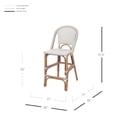 thumbnail image 2 of New Pacific Direct Avignon Paris Rattan Bistro Counter Stool, (Set of 2), 2 of 9