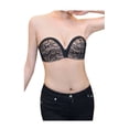 thumbnail image 2 of INSPIRE CHIC Women's Anti-Slip Push Up Wedding Underwire Bridal Balconette Strapless Bra Floral Black 36C fit 32B 32C, 2 of 5