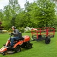 thumbnail image 1 of BeesClover Remorque Tout-Terrain - Chariot de Cour Robuste 1500 Lb / Remorque-Benne en Acier 22 Pi3 avec 2 Roues / Chariot Utilitaire derrière pour Tondeuse, Tracteur, 1 of 8