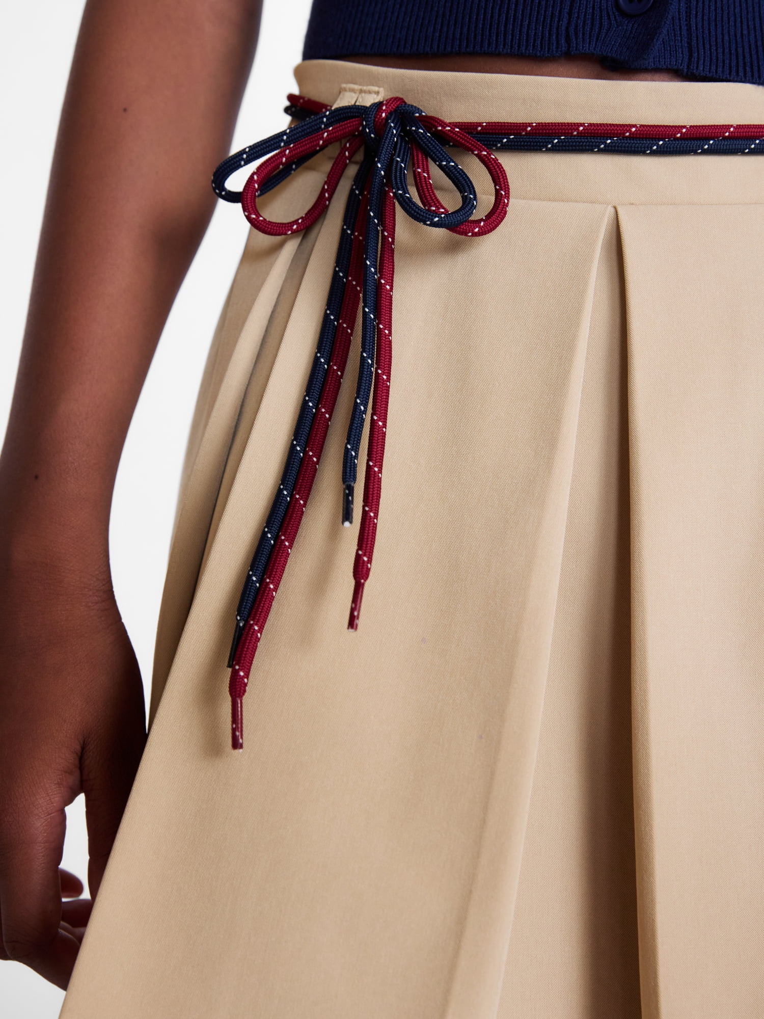 Weekend Academy Girls Pleated Skort with Shoe String Belt, Sizes 4-18